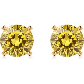 SAVICKI Обеци Share Your Love: злато, жълти лабораторни диаманти