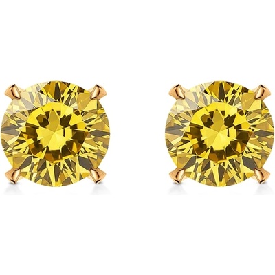 SAVICKI Обеци Share Your Love: злато, жълти лабораторни диаманти