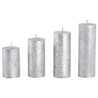 Provence Rustikálna adventná strieborná 4ks
