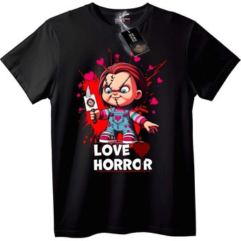 NOONEBRAND Тениска Обичам Хорър Чъки - 2XL, Black
