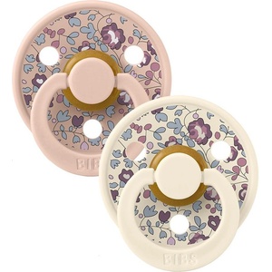 BIBS Залъгалки Bibs - Colour, Liberty /Eloise Blush Mix, каучук, 6-18 м, 2 броя (12011102) - baby