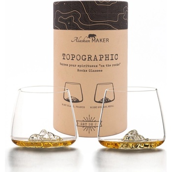 design Alaskan Maker ové sklenice na whisky Everest & Mont Blanc 2 x 350 ml