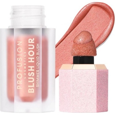 Profusion třpytivá tekutá tvářenka Shimmer Blush Hour Strawberry Mimosa 6 ml