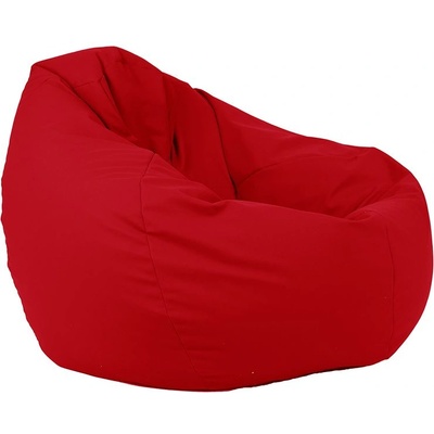 PUFRELAX Пуф, круша, 320л. , Nirvana Grande - Teteron Red, За открито, Перящ се калъф, Пълнеж от Полистиролни перли (PUF-G-NGR-TEX-RED)