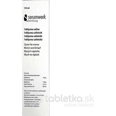 Serumwerk klystír na výplach 135ml