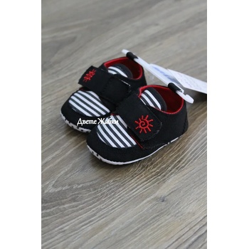 Soft Touch Бебешки обувчици с мека подметка /черен/, 0-3м, 3-6м, 6-12м