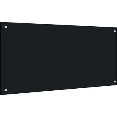 Ochranný panel do kuchyně, černý, 100x50 cm, tvrzené sklo