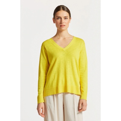 Gant LINEN-BLEND V-NECK CANARY YELLOW