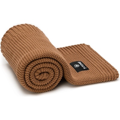 T tomi Pletená deka autumn mint waves Mocca waves