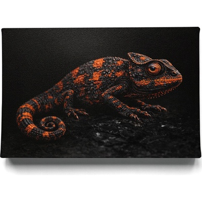 KRAFTHOUSE.EU Ohnivý Chameleon – obraz na plátno Premium Canvas | 100% bavlna | Různé rozměry Velikost: 40 x 30 cm