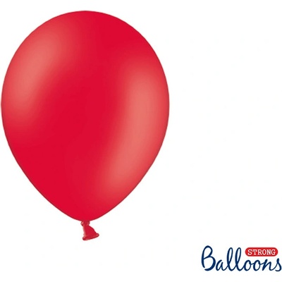 PartyDeco Balónky latexové metalické červené 12 cm