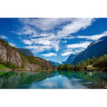 DIMEX ART s. r. o Флизелинов фототапет норвежки природен пейзаж 375 x 250 см