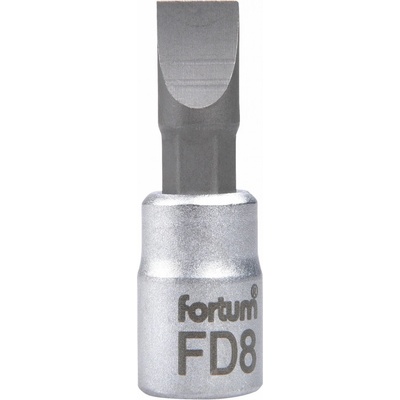 Hlavica zástrčná 1/4 skrutkovač plochý 8,0mm Fortum