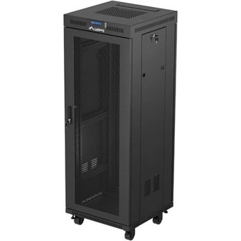 Lanberg Комуникационен шкаф, Lanberg rack cabinet 19" free-standing 32U/600X600 (FLAT PACK) with mesh door LCD black (FF01-6632-23BL)