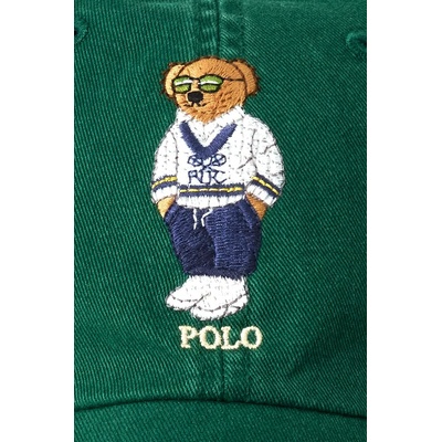 Ralph Lauren Памучна шапка с козирка Polo Ralph Lauren в зелено с апликация 710963778 (710963778)