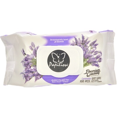 Papilion vlhčené ubrousky Lavender 100 ks
