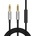 PowerLocus Аудио кабел PowerLocus - 3.5 mm/3.5 mm, с микрофон, 1 m, черен (aux-j1-black)