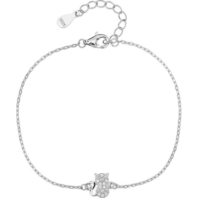 Bealio 12171 stříbrný náramek KOČKA 16+3 cm 03-12171-3464