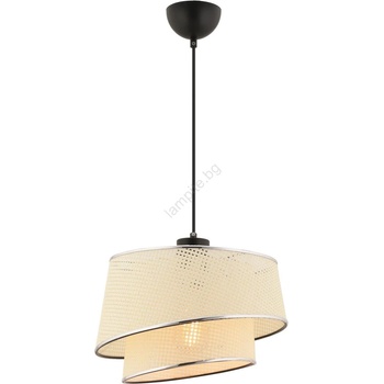 ASIR GROUP Пендел на кабел BARETTE 1xE27/60W/230V крем/лъскав хром (AS2569)