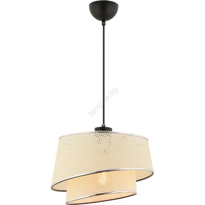 ASIR GROUP Пендел на кабел BARETTE 1xE27/60W/230V крем/лъскав хром (AS2569)