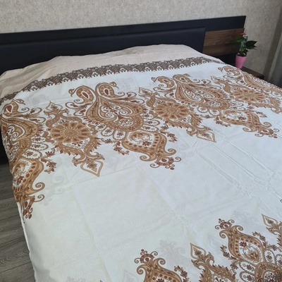 Оригинално спално бельо 4 части Орнаменти в кафяво