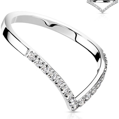 Mabell Dámský prsten z chirurgické oceli MALLORY CZ221R M7720S 5C45