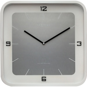 NeXtime Стенен часовник Square Wall бял (3518WI)