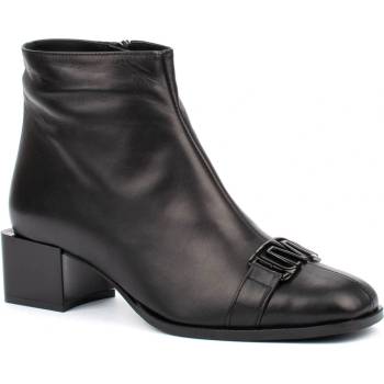 Дамски боти от естествена кожа на квадратен ток