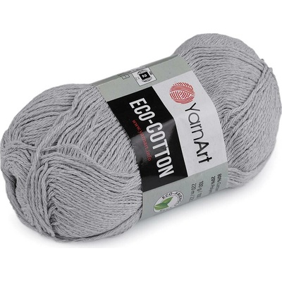 Pletací příze Eco-Cotton 100 g Varianta: 6 (763) šedá nejsvětlější, Balení: 1 ks 55046/138279/253901