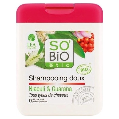 SO’BiO šampon jemný na vlasy niaouli-guarana 250 ml