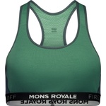 Mons Royale Дамски спортен сутиен Mons royale Women's Sierra Sports Bra - Deep Jade / Dark Cypress - размер XL (115-1402-1415)