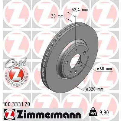 Brzdový kotouč ZIMMERMANN 100.3331.20 (100333120)
