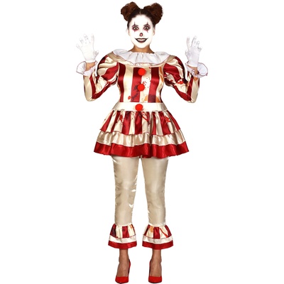 Fiestas Guirca Дамски костюм - Страшен Клоун жена Размер - Възрастни: L