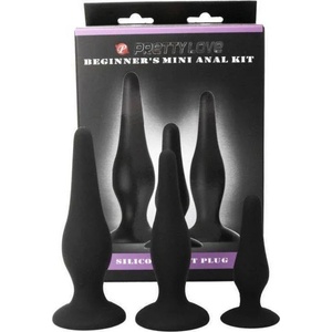  Комплект, анални плъгове за начинаещи - Silicone Butt Plug (DEBRA01064)