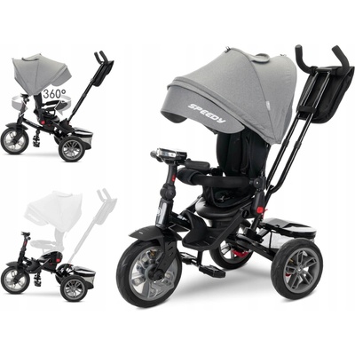 Lorelli Trojkolesový bicykel Speedy Air sivý