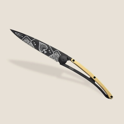 Deejo 1GM021 37g black Gold collection Good Luck 23kt yellow gold