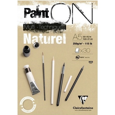 Clairefontaine Blok Paint on Natural A5 30 listů 250 g