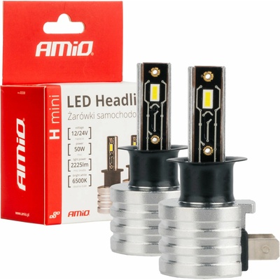 LED žiarovky hlavného svietenia H3 H-mini Series AMiO 03330