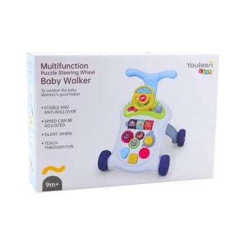 LEAN Toys Interactive Walker Pusher Steering Wheel Lights Sounds