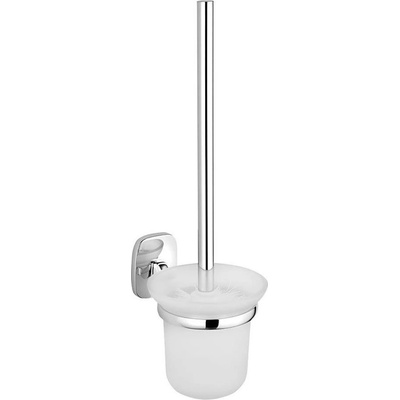 Aqualine Nástěnná WC štětka RUMBA mléčné sklo lesklý chrom SH0120