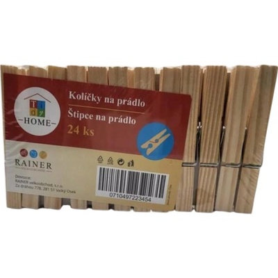 Tidy kolíčky na prádlo dřevěné 24 ks
