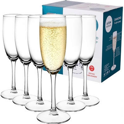 Design Skleničky na šampaňské Altom Diamond průhledné 6 x 180 ml