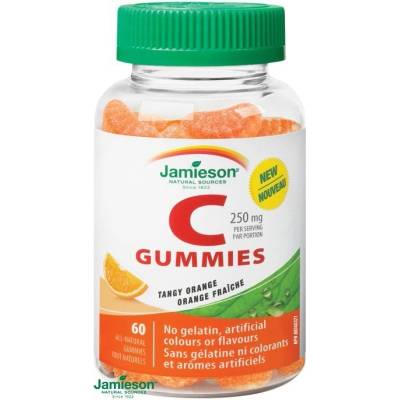 Jamieson Vitamín C Gummies pastilky s príchuťou pomaranča 60 kapsúl