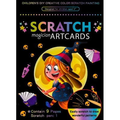 Obrázek škrabací Mark 9 ks 12 čarodějka – Zboží Mobilmania