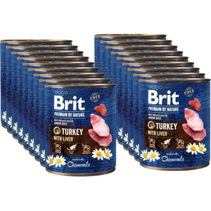 Brit Premium by Nature Турция с черен дроб 18x800г