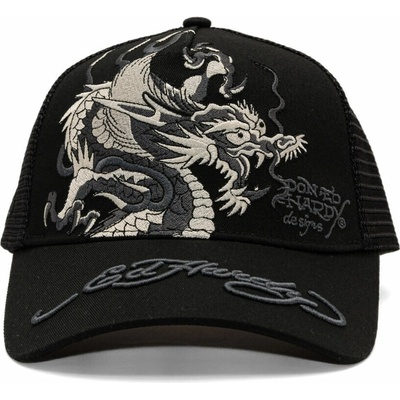 Ed Hardy Mono Giant Dragon Twill Front Mesh Trucker Black/Black