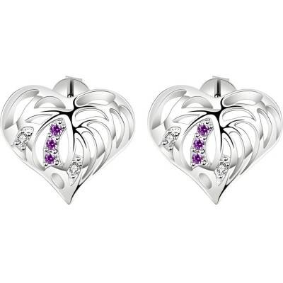 Izmael náušnice Silver Heart strieborná KP1238