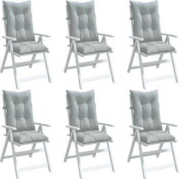 Image 1 of vidaXL Възглавници за стол 6 бр меланж светлосиви 120x50x7 см плат (4002348)