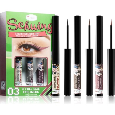 theBalm Schwing® Liquid Eyeliner Trio дълготрайна течна очна линия 3x1, 7ml