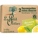 Le Petit Olivier extra jemné mydlo Verbena a citrón 2 x 100 g